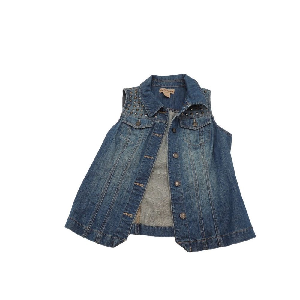 Ruffhewn Womens Studded Jean vest size small